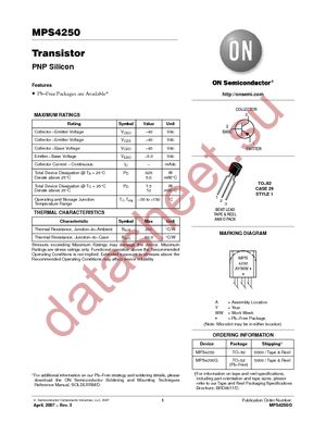 MPS4250ARLRM datasheet  